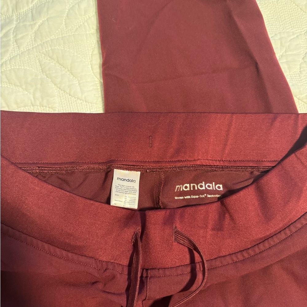 Mandala Women’s Scrub Joggers - Wine - Picture 3 of 4